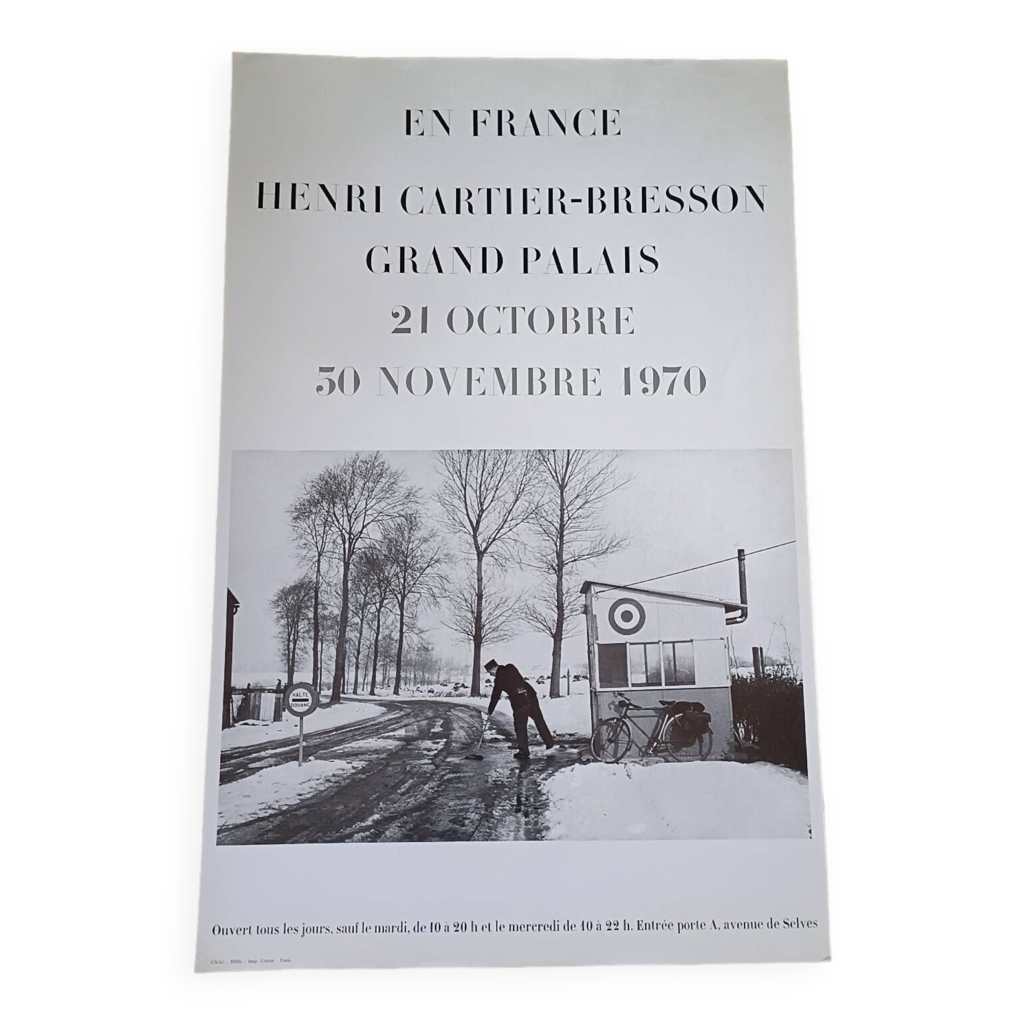 Original poster for the Cartier-Bresson exhibition, 1970