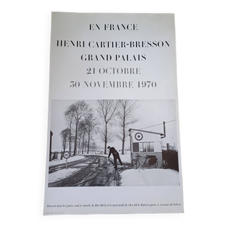 Affiche originale exposition Cartier-Bresson 1970