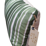 Housse de coussin à rayure vert sauge