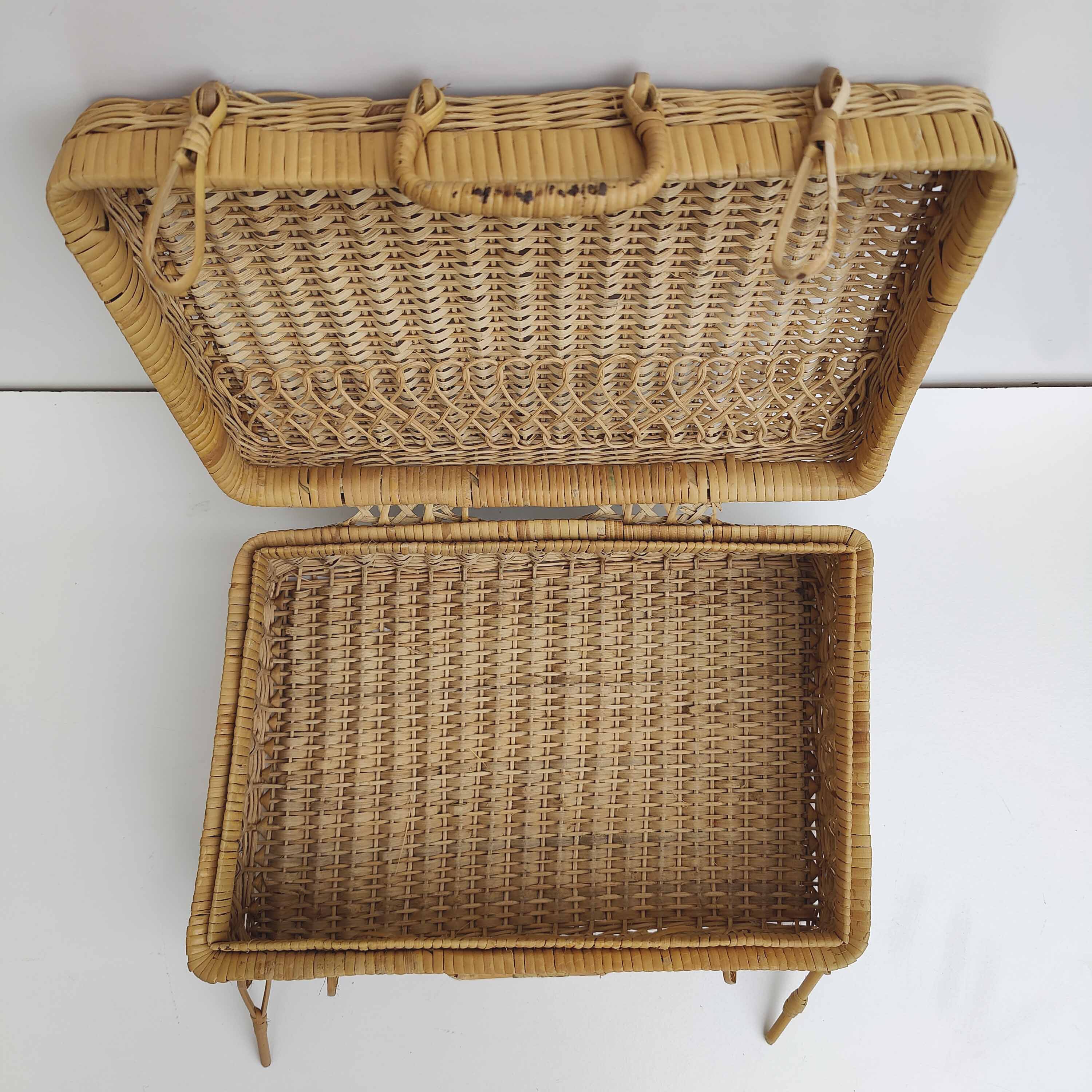Rattan suitcase