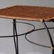 Vintage Swedish rattan and iron side table or wine or coffee table , 1970s