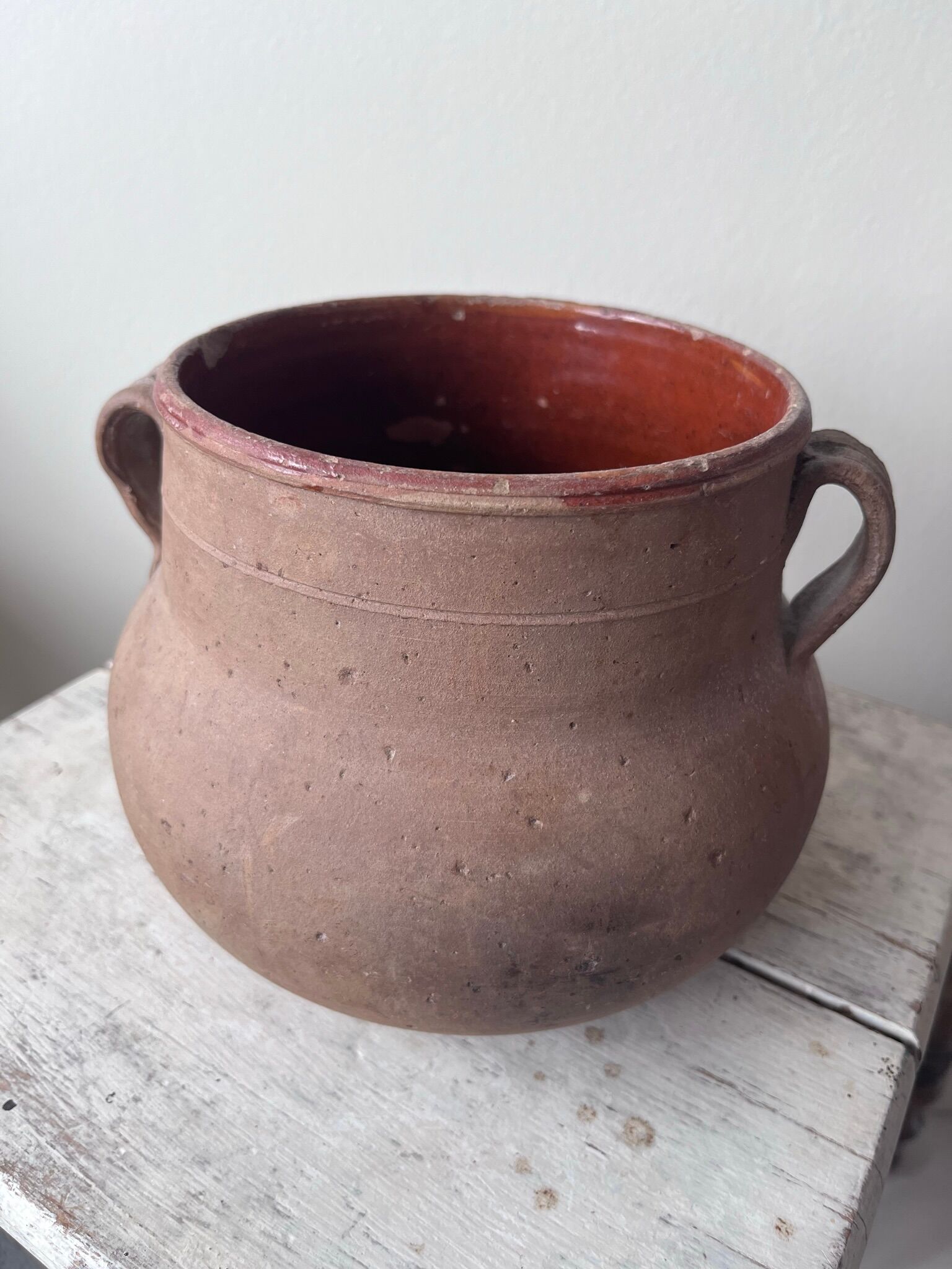 Old terracotta pot