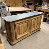 Buffet en noyer massif type bar