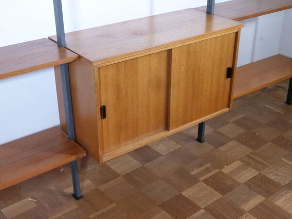 Système d'étagères modulaires en teck de style Mid-Century par Olof Pira, Suède, années 1960