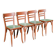 Set of 4 superb vintage Baumann bistro chairs.