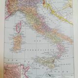 Old map of Italy from 1928