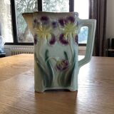 Old iris slip pitcher