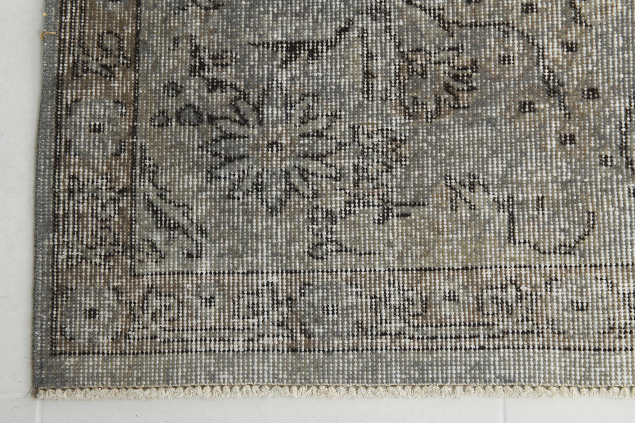 6x10 Black & Gray Oriental Style Turkish Rug, 201x301Cm