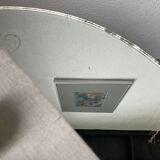 Art deco mirror pedestal table in walnut 1930