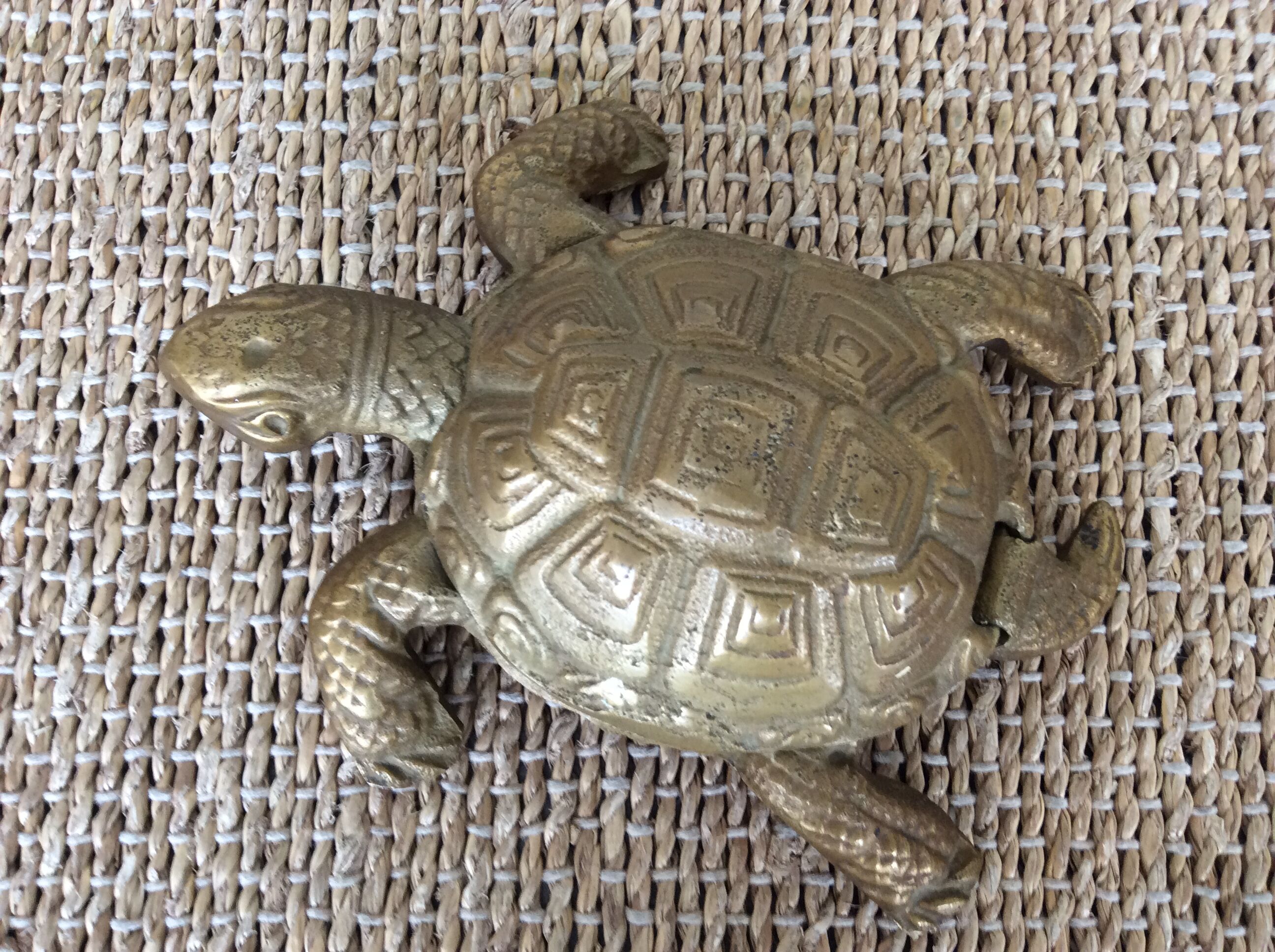 Golden metal turtle