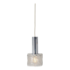 Suspension vintage avec verre « dépoli » et chrome, années 1960