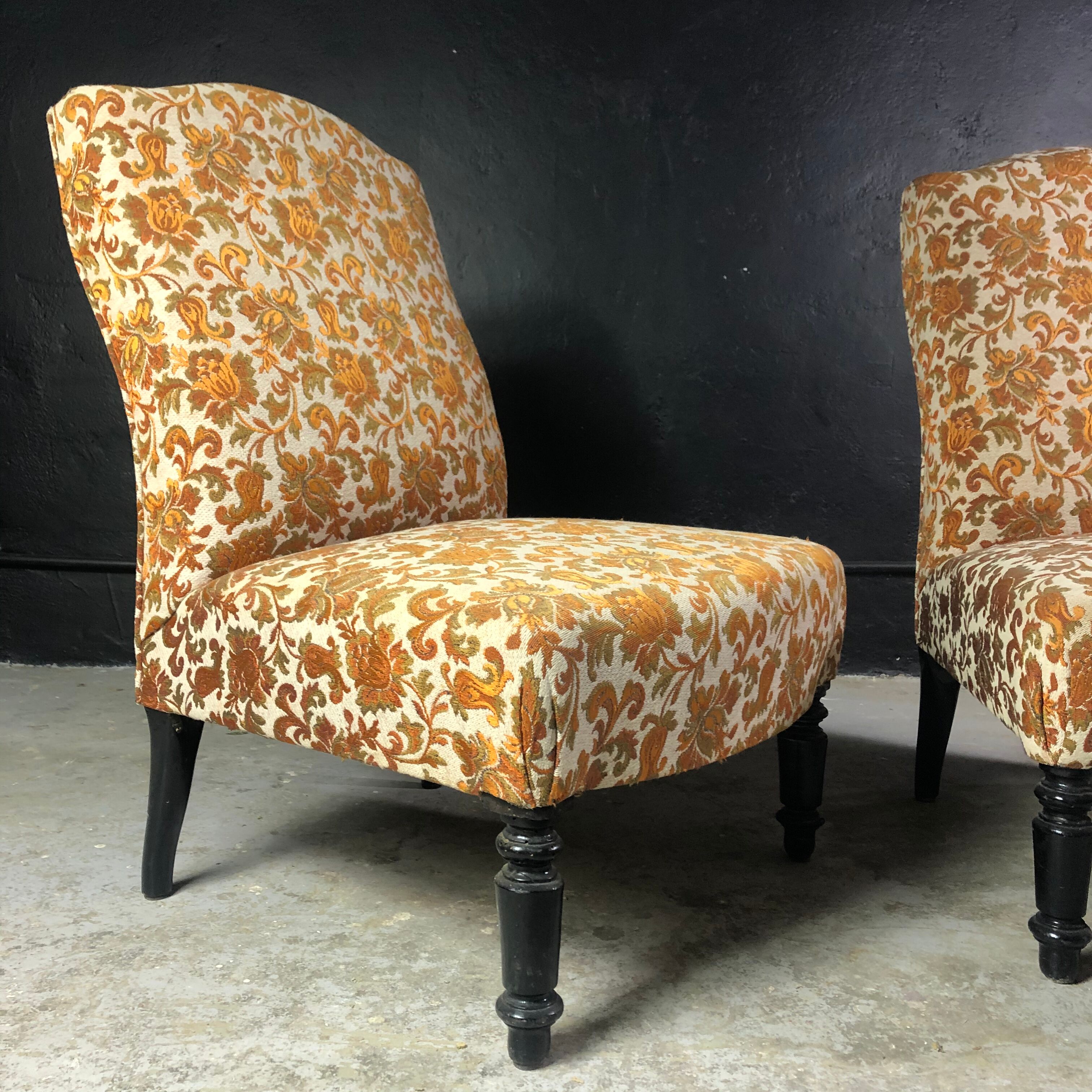 Pair of vintage heater chairs