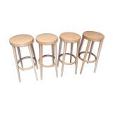Suite of 4 Baumann stools in raw wood