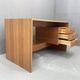 Writing desk, vintage wooden desk, 1980s, Czechoslovakia