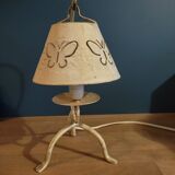Bedside lamp room metal patinated paint butterfly