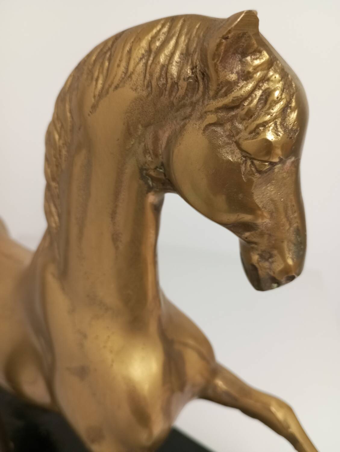 Table lamp Horse in gilded brass