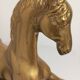 Table lamp Horse in gilded brass