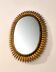 Vintage gold metal sun mirror 1960