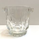 Ancien Seau Pot à Glace Glaçons Verre Cristal Vintage Made in Danemark Art Déco