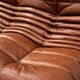 Togo  sofa in cognac leather attributed to  Michel Ducaroy for Ligne Roset.