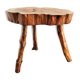 Coffee table solid wood tripod vintage folk art