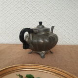 Antique Sheffield Broadhead Stamped Pewter Teapot Vintage