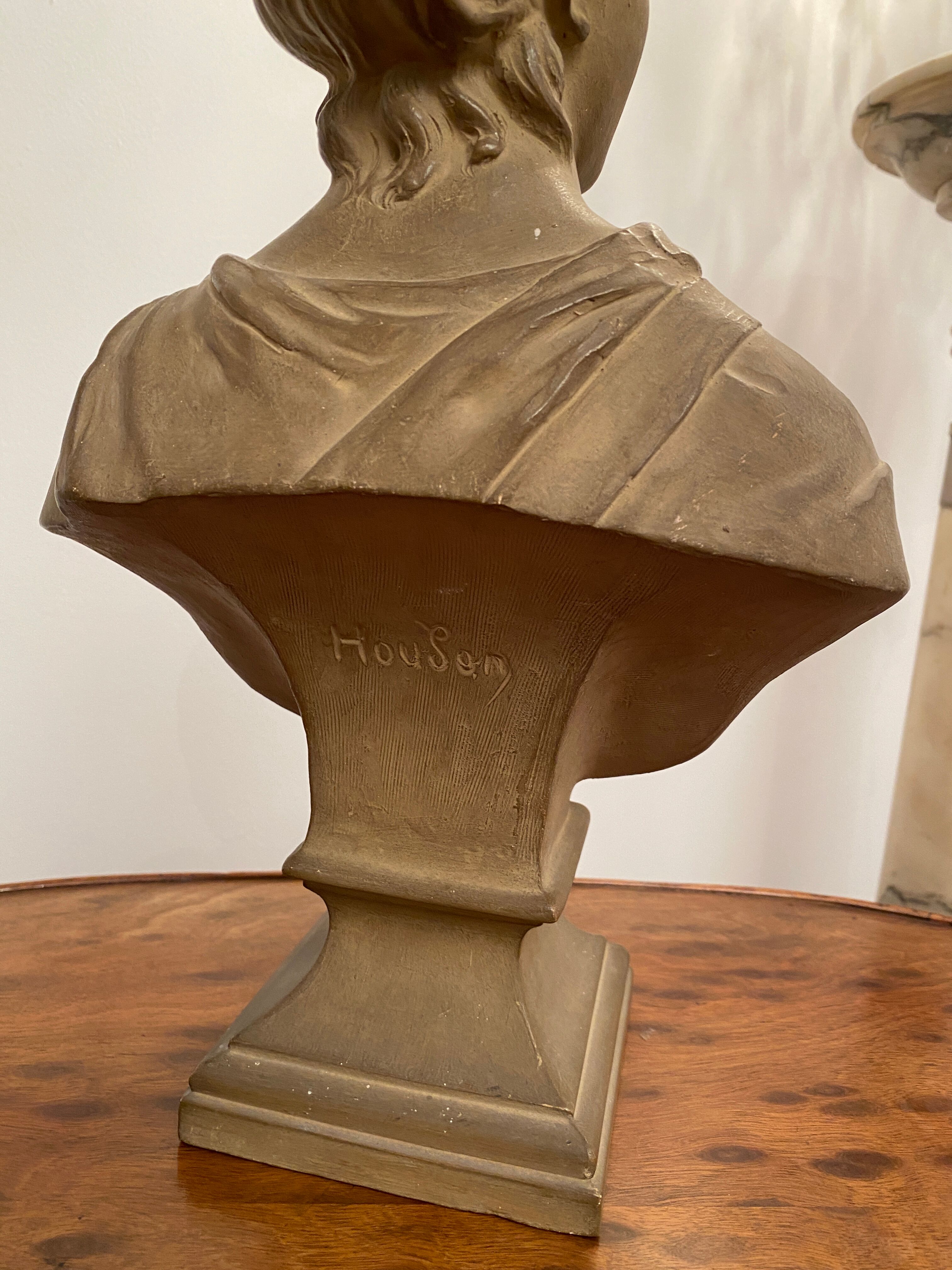 Bust En Terre Cuite Diane Chasseresse d'Apres Houdon Epoque 19th