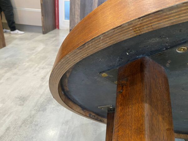 Table basse ronde ovale céramique Barrois Vallauris de 1960 modèle herbier