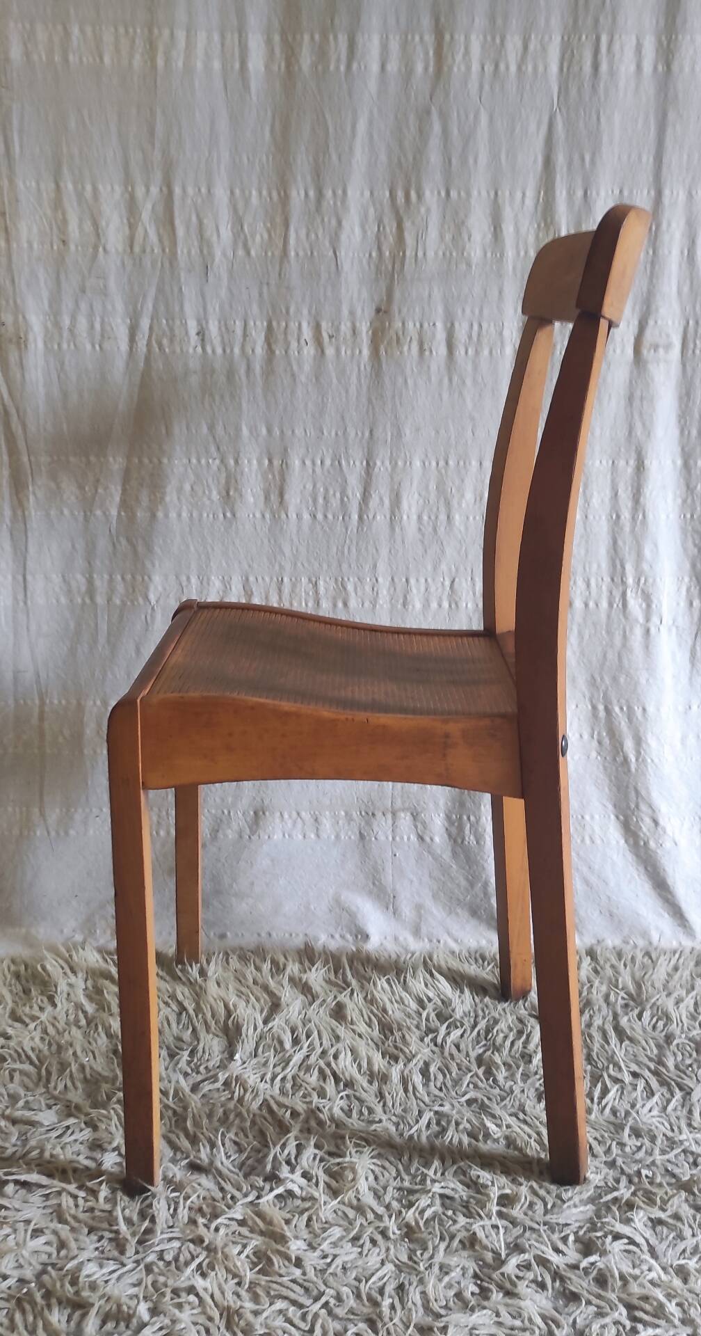 Solid wood chair by Stella - 1950s/60s