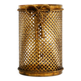 Mid Century Italian Regency Gilt Metal Waste Paper Bin from Li Puma