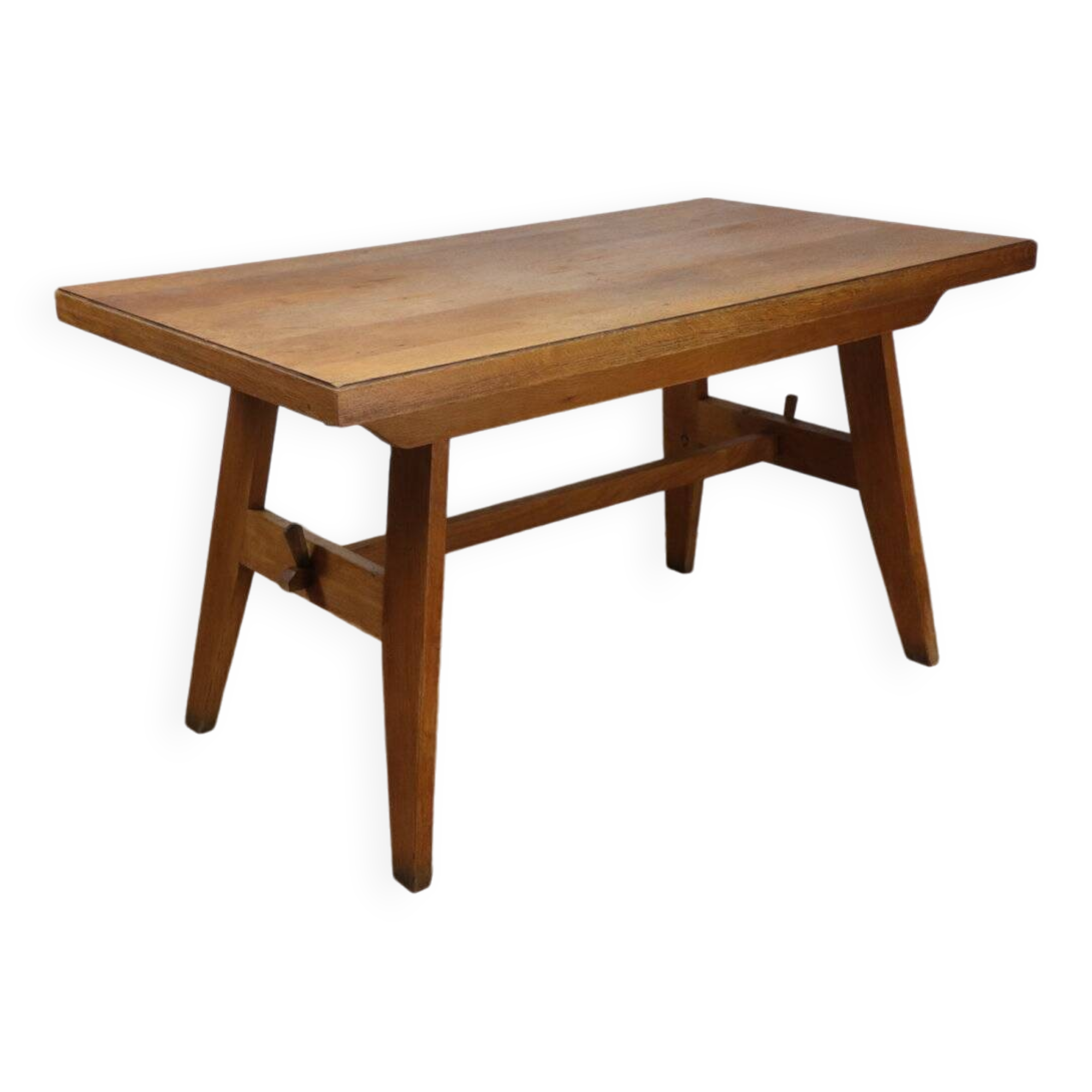 Oak dining table by René Gabriel, 1950