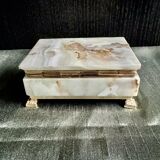 Onyx catchall box from the 1960s, vintage Italy.