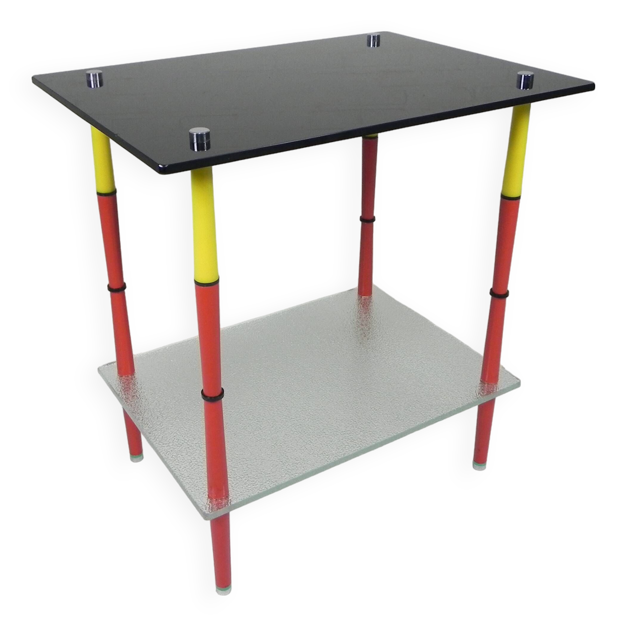 Arlecchino table with 2 glass plates, 1950s