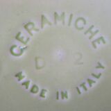 6 antique dinner plates and serving dish Ceramiche, Italy