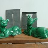 Pair of Art Deco Saint Clement fawns