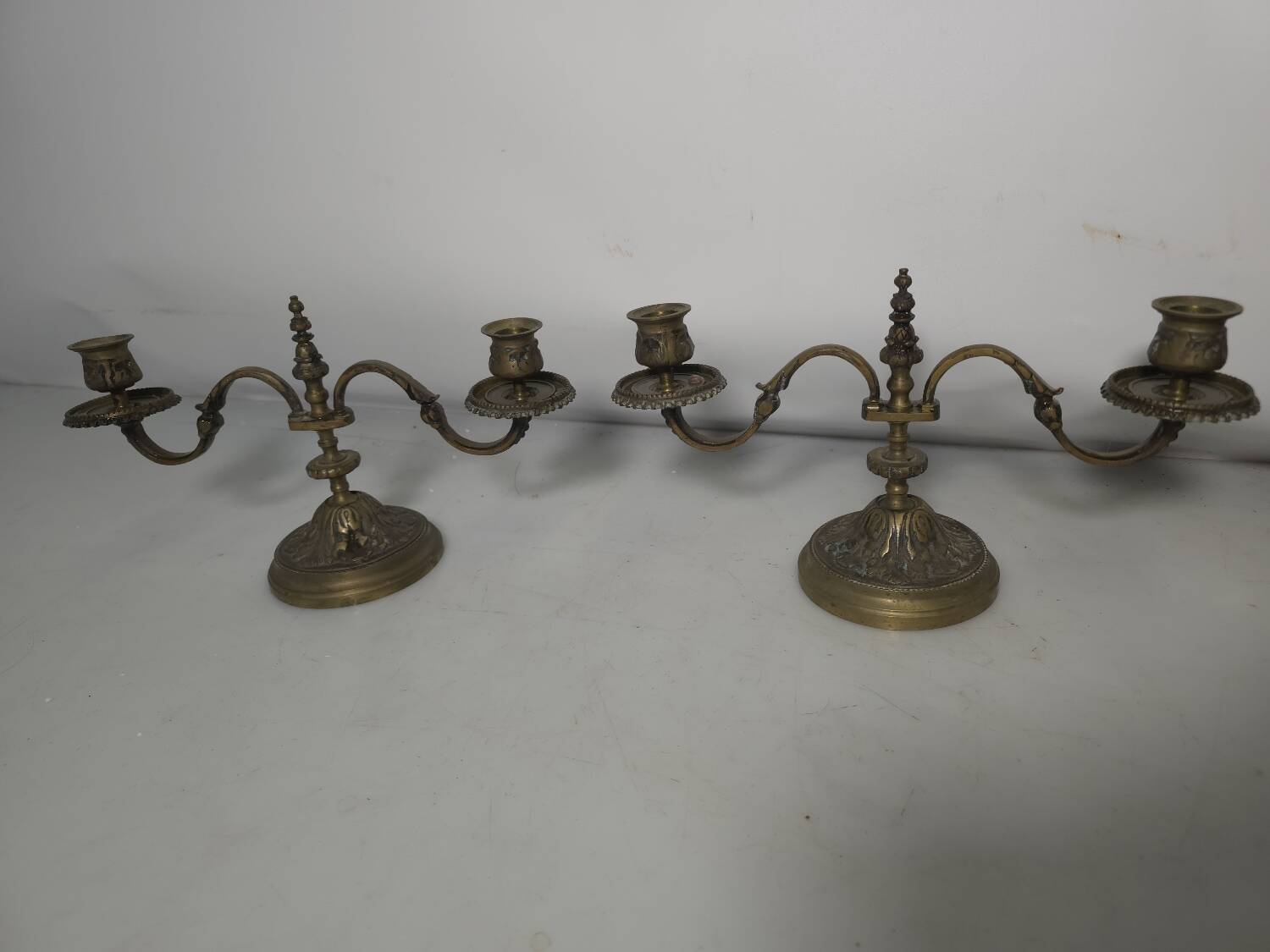 Pair of bronze candlesticks