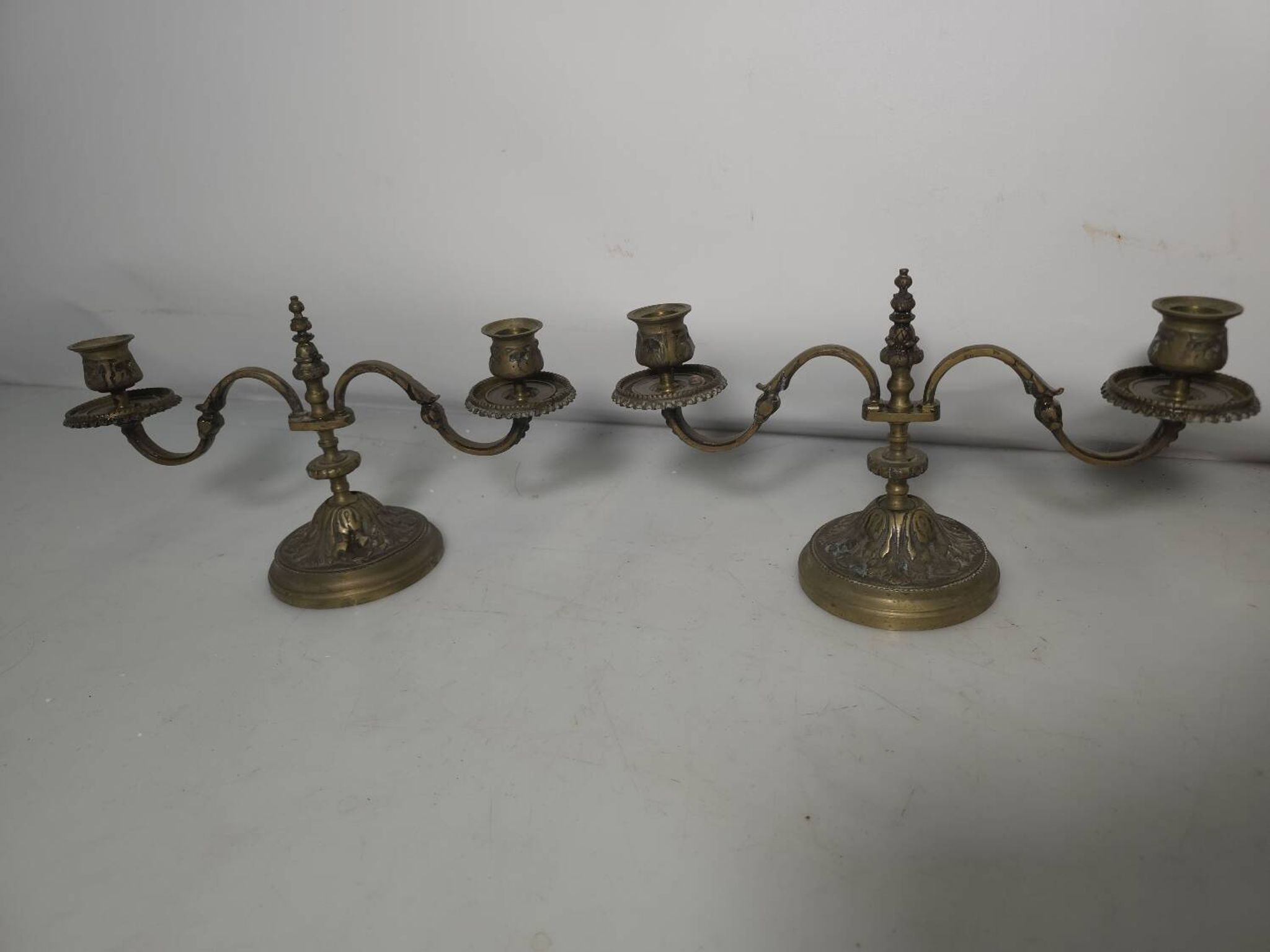 Pair of bronze candlesticks