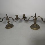 Pair of bronze candlesticks