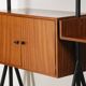 Bibliothèque modulable vintage en bois et métal Italie, 1960