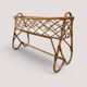 Vintage standing planter in rattan and bamboo – Riviera style, 1970s