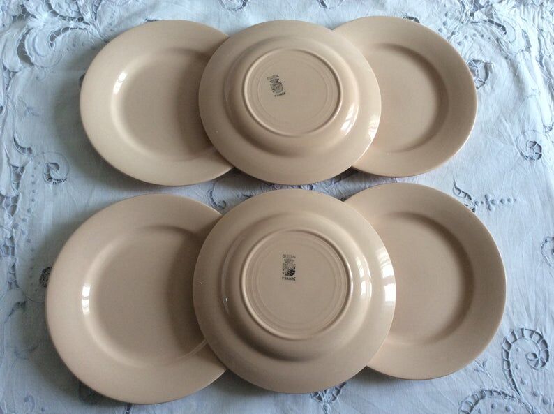 6 Assiettes anciennes Digoin Sarreguemines annees 1940