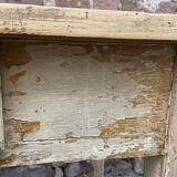 Shabby chic fir farm table painted natural wood 1900