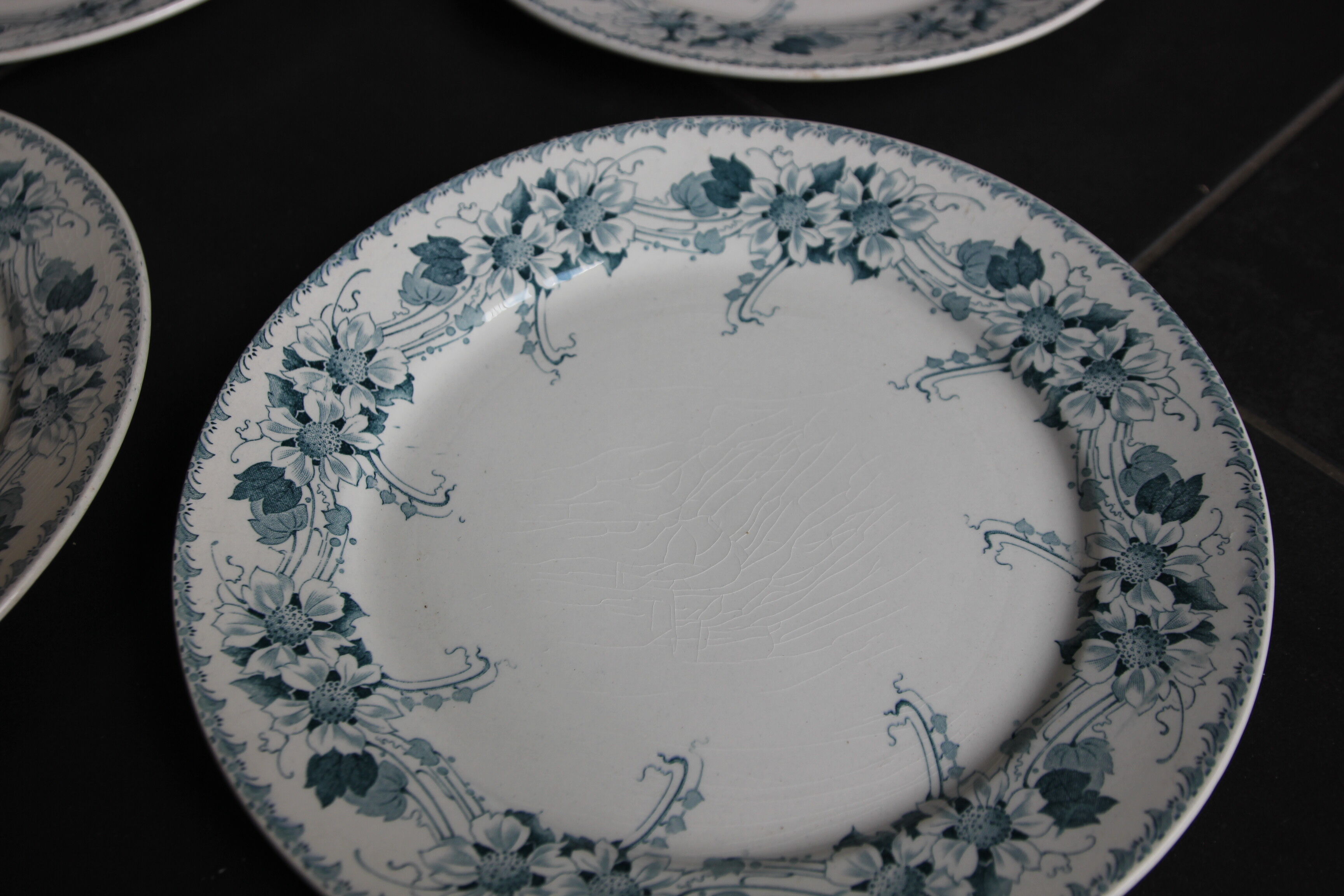 Lot de 6 assiettes terre de fer Lucien BFK