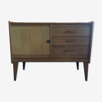 Buffet vintage français Polymeubles en chêne années 50/60