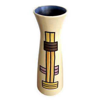 VEB Haldensleben 3148B Diabolo Vase - East German GDR Mid-Century Modern Cylindrical Design