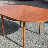 Old round extendable Scandinavian style table from the 1960s