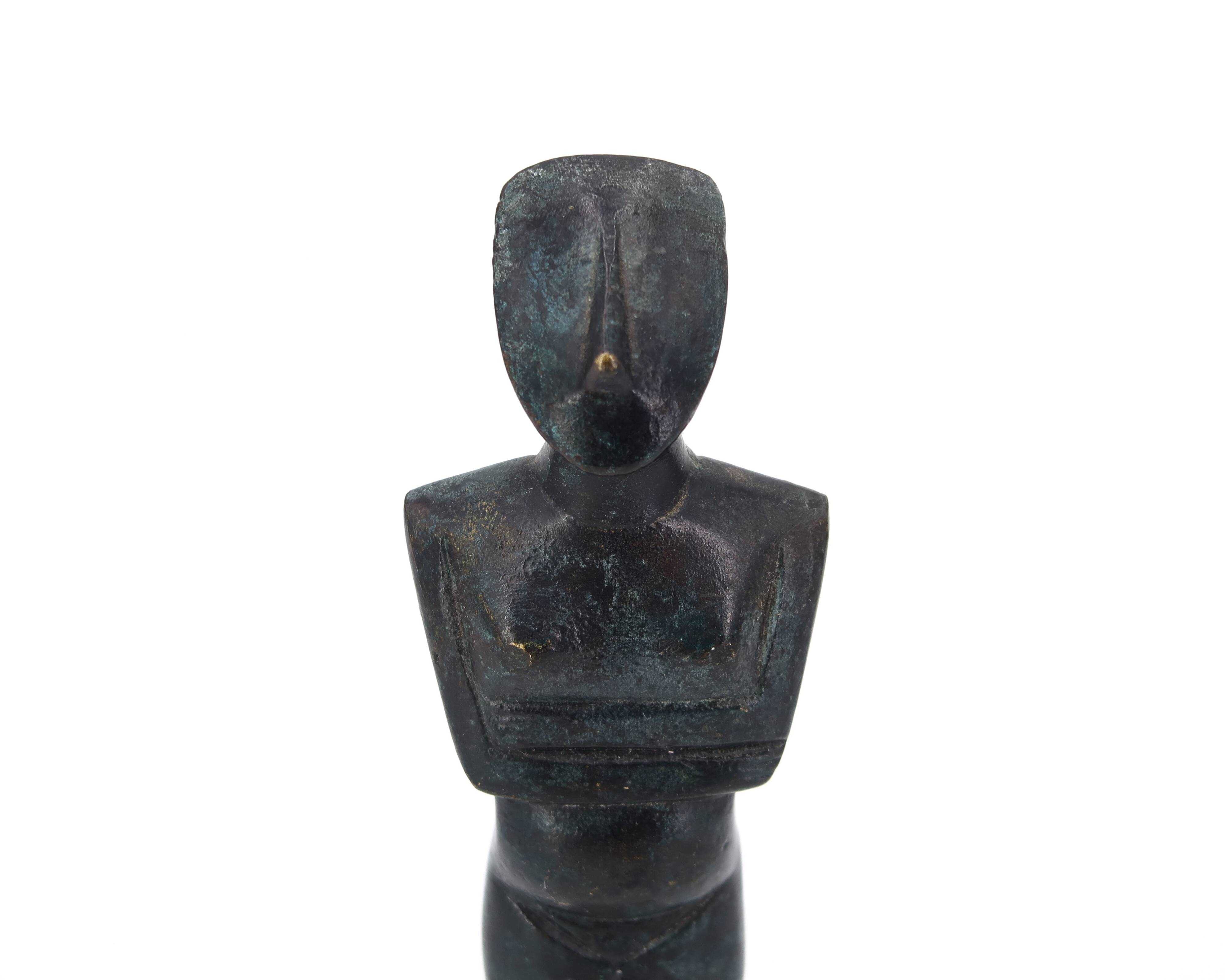 Sculpture cycladique en bronze, années 70