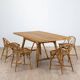 Series of 4 rattan chairs, France, 1960