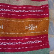 Kilim bleu orange rouge multicolore fait à la main 110x60cm