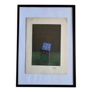 Œuvre Collage Le Chevalet